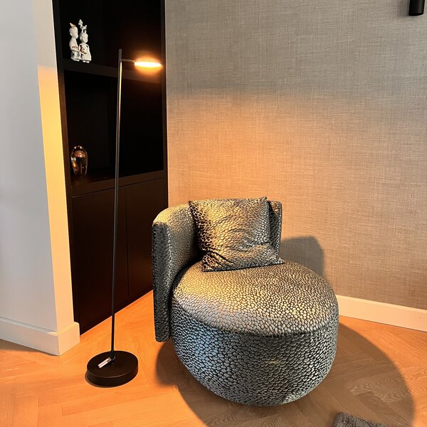 Highlight Oplaadbare én dimbare 1-lichts vloerlamp Round Move met geïntegreerde LED