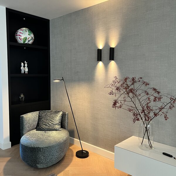 Highlight Oplaadbare én dimbare 1-lichts vloerlamp Round Move met geïntegreerde LED