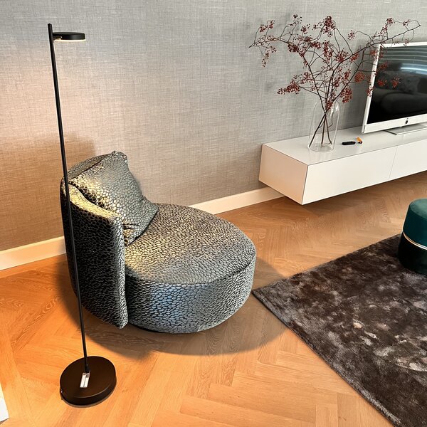 Highlight Oplaadbare én dimbare 1-lichts vloerlamp Round Move met geïntegreerde LED