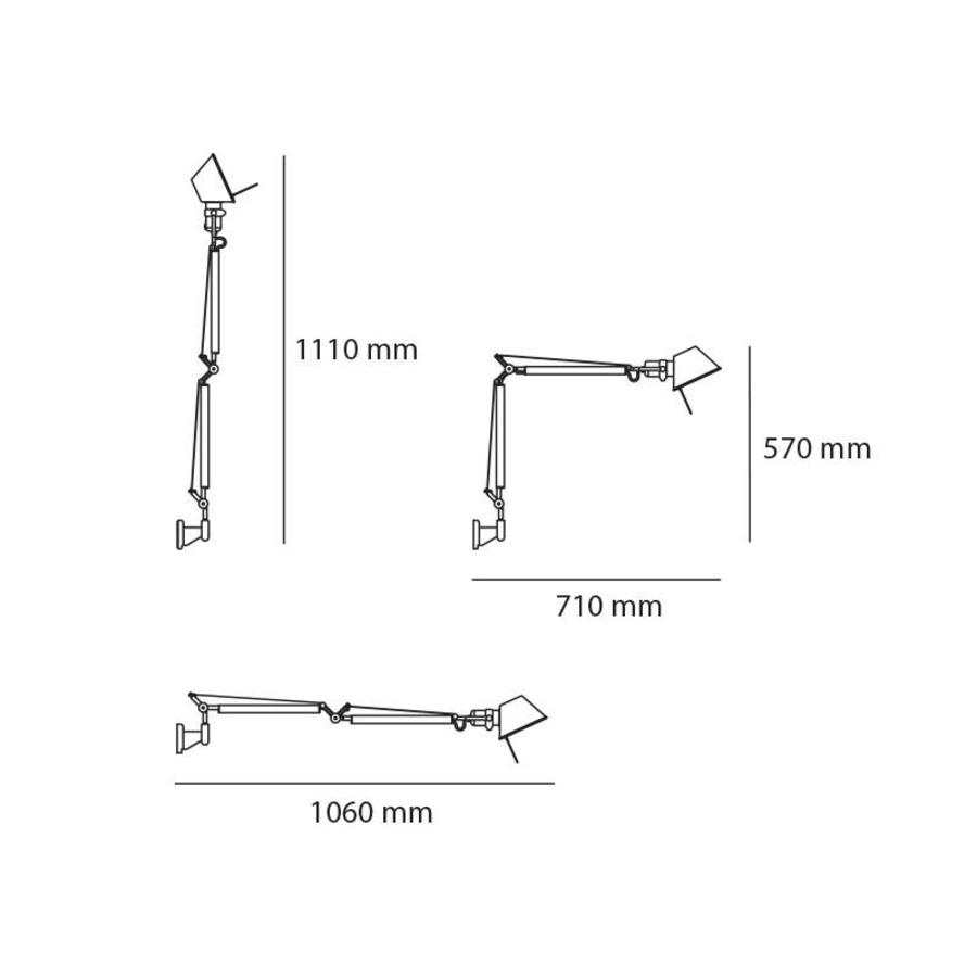 Wandlamp Tolomeo Mini Parete