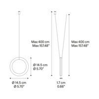 Dimbare hanglamp Ivy V met geïntegreerde LED