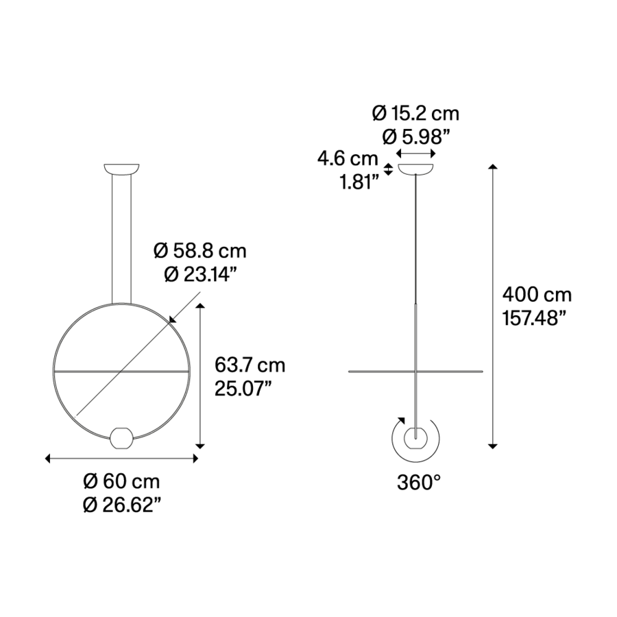 Dimbare hanglamp Elara Medium met geïntegreerde LED