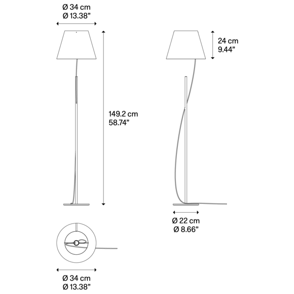 Lodes Dimbare vloerlamp Hover met geïntegreerde LED