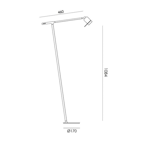 Tonone Dimbare vloerlamp One met geïntegreerde LED