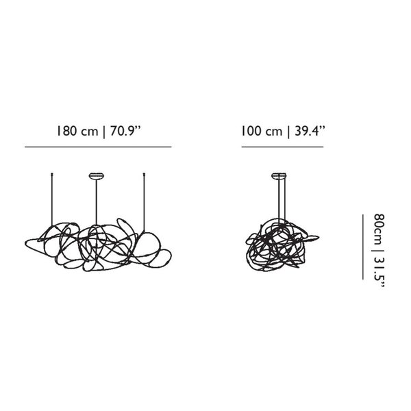 Moooi Dimbare hanglamp Flock of Light 31 met geïntegreerde LED