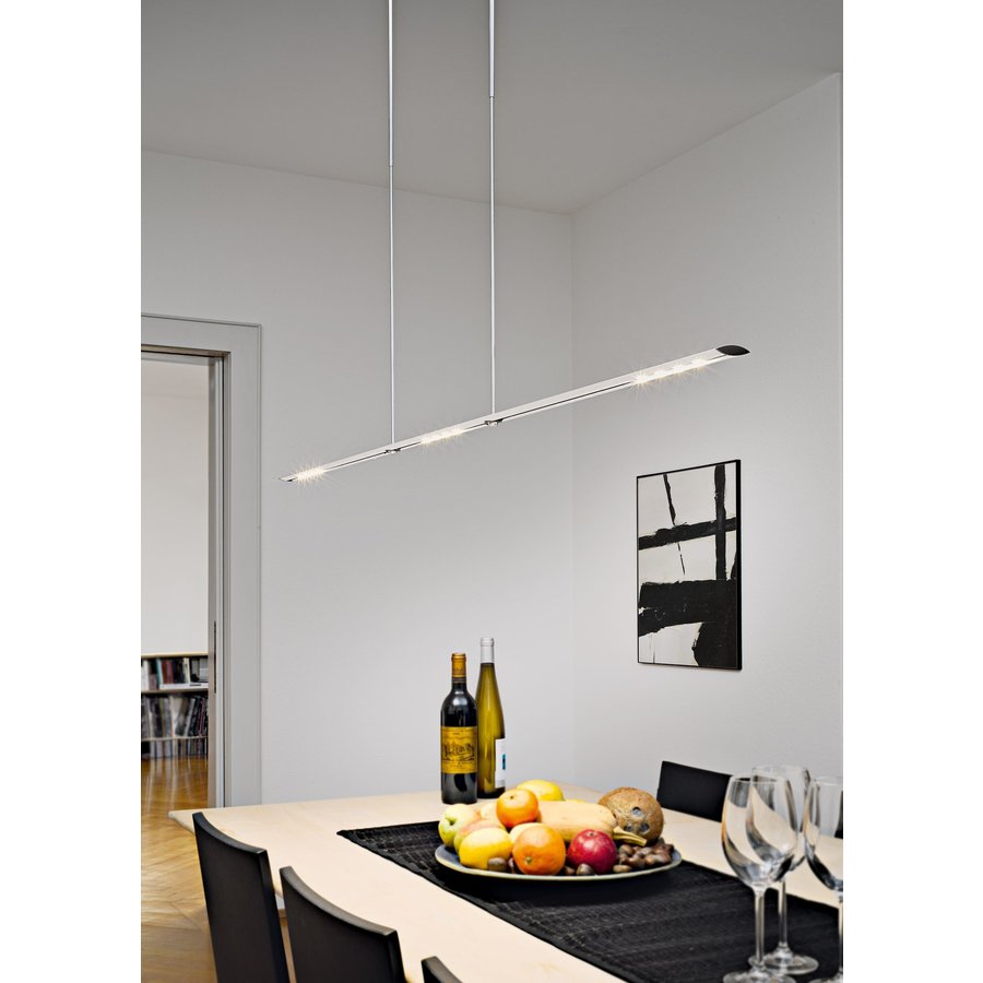 In hoogte verstelbare en dimbare hanglamp Let D 140 met geïntegreerde LED - Lengte 140 cm