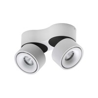 Antidark Kantelbare, draaibare én dimbare 2-lichts opbouwspot Easy W2100 met geïntegreerde LED