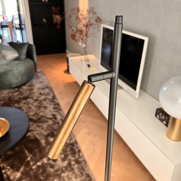 Masterlight 'Dim to Warm' dimbare 1-lichts vloerlamp Flute met geïntegreerde LED