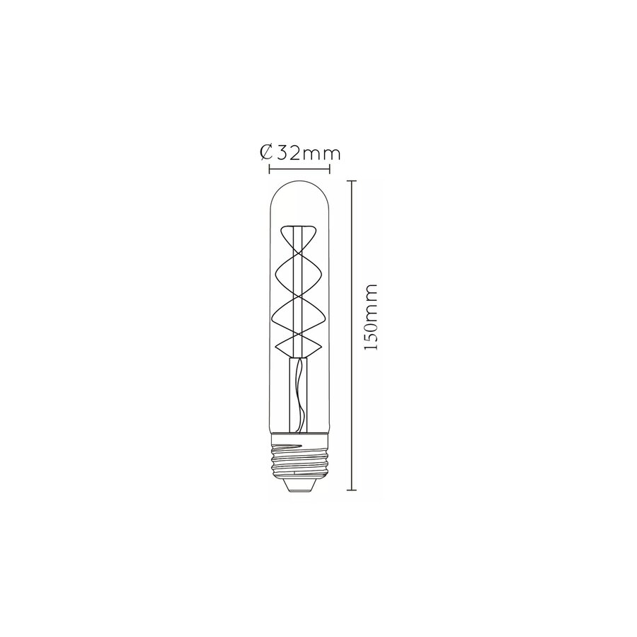 E27 T32 LED lichtbron Filament, maximaal 5 Watt