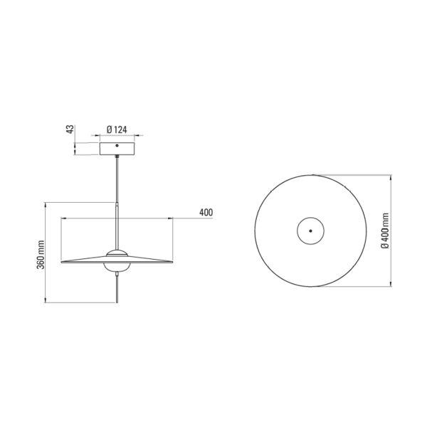 DCW Éditions Dimbare hanglamp Mono M400 met geïntegreerde LED