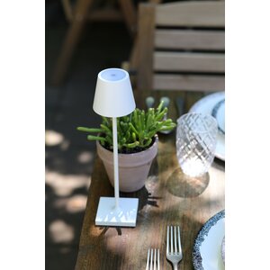 Zafferano Dimbare, draagbare en oplaadbare tafellamp Poldina Micro met geïntegreerde LED