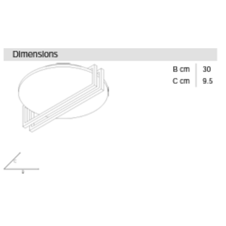 Dimbare plafond lamp Essenza 30 met geïntegreerde LED