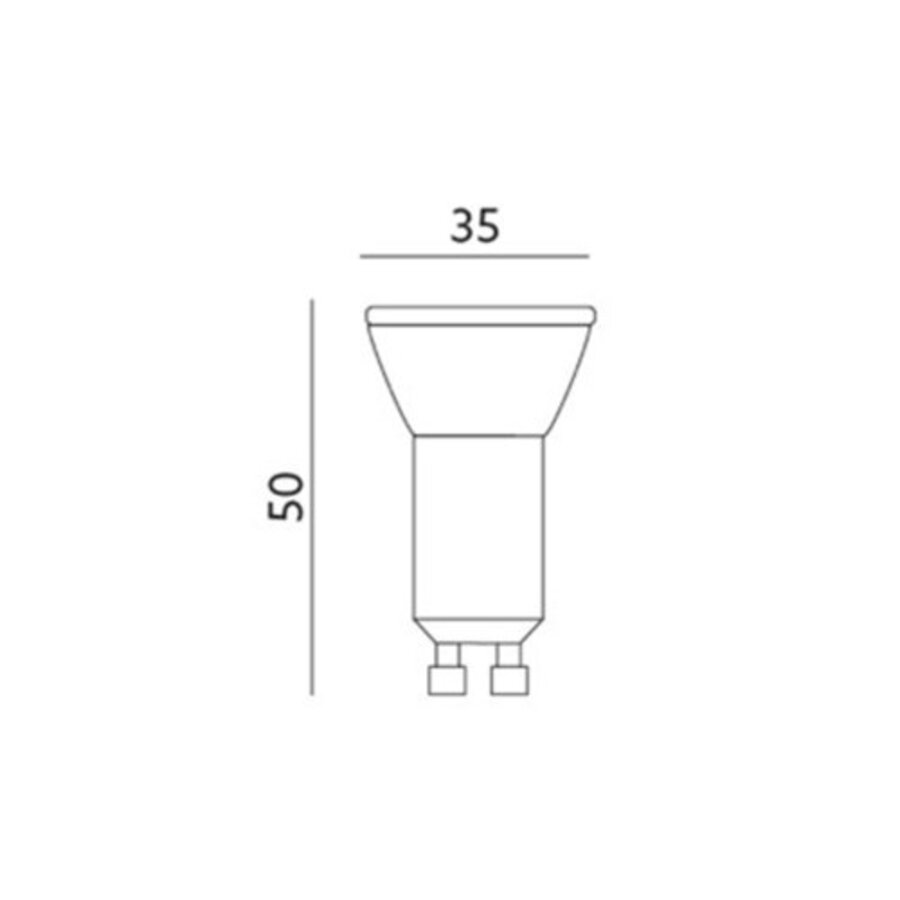 LED-lichtbron met mini GU10-fitting (MR11), maximaal 3,5 Watt