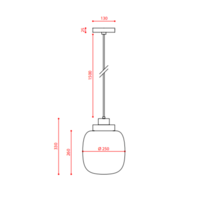 Dimbare hanglamp Legier 557.22 met geïntegreerde LED - Showroom model