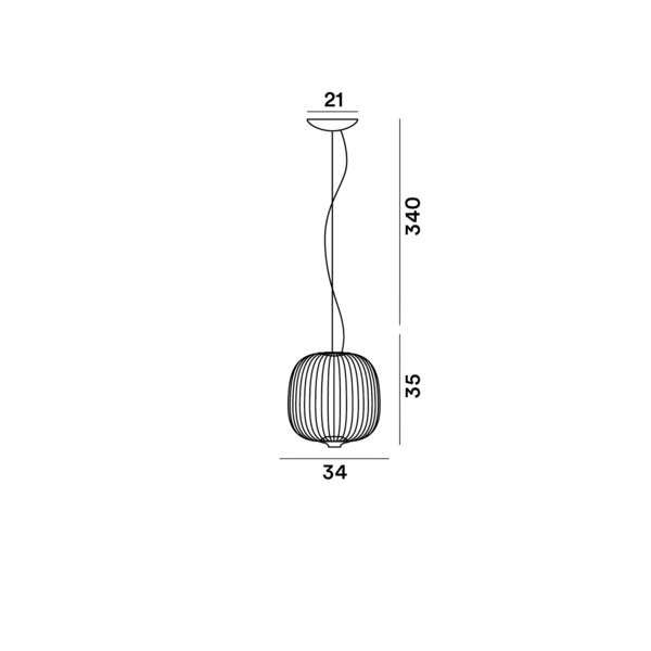 Foscarini Hanglamp Spokes 2 Small met geïntegreerde LED