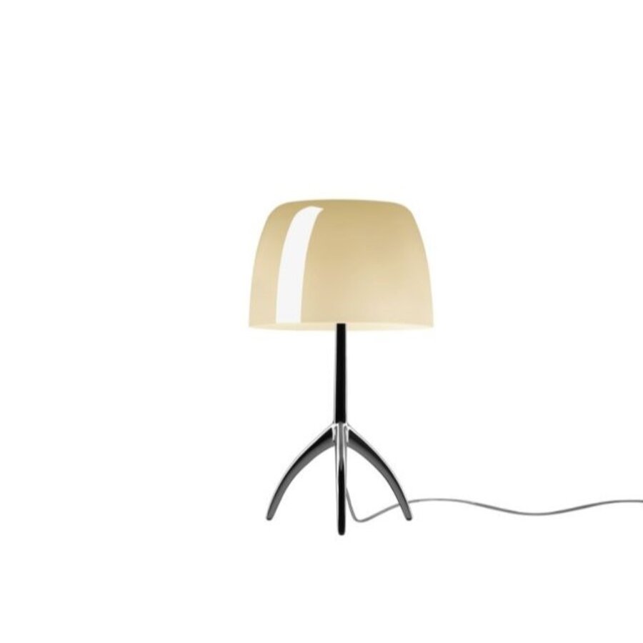 Tafellamp Lumiere Small met een warm witte lampenkap