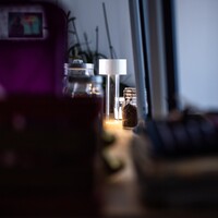 Foscarini 3-staps dimbare en oplaadbare tafellamp Fleur met geïntegreerde LED