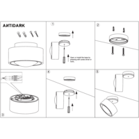 Antidark Kantelbare, draaibare én 'dim to warm' dimbare 1-lichts opbouwspot Easy Lens W120 met geïntegreerde LED