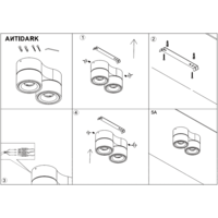Antidark Kantelbare, draaibare én dimbare 2-lichts opbouwspot Easy W2100 met geïntegreerde LED