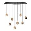 Highlight Dimbare 8-lichts hanglamp Golden Egg met geïntegreerde LED