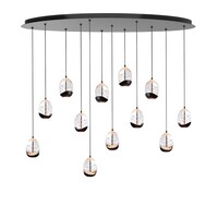 Dimbare 12-lichts hanglamp Clear Egg met geïntegreerde LED