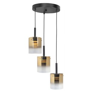 Highlight Dimbare 3-lichts hanglamp Salerno met geïntegreerde LED