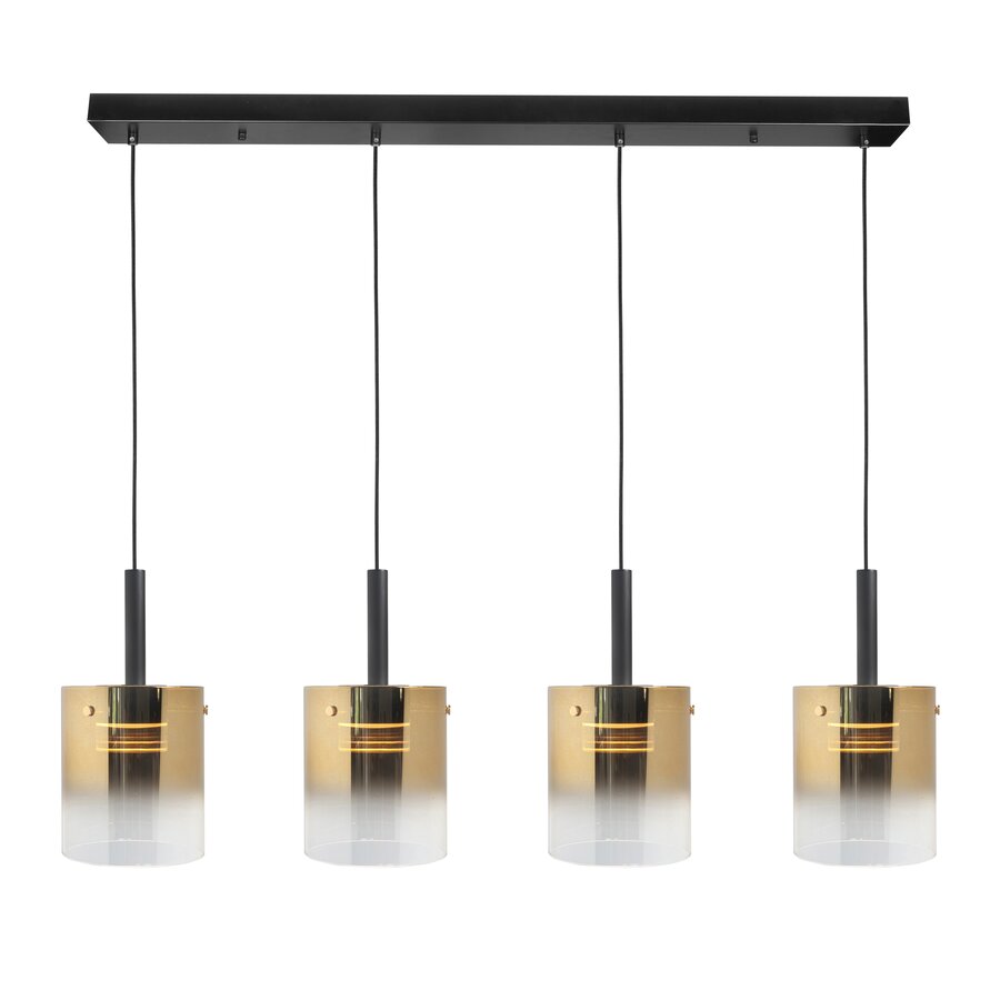 Dimbare 4-lichts hanglamp Salerno met geïntegreerde LED