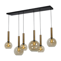 6-lichts hanglamp Bella - L 130 cm x B 25 cm - AKTIE
