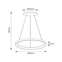 Dimbare hanglamp Vidal met geïntegreerde LED