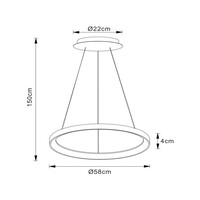 Lucide Dimbare hanglamp Vidal met geïntegreerde LED