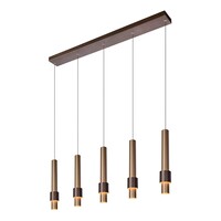 Dimbare 5-lichts hanglamp Margary met geïntegreerde LED