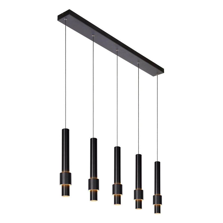 Dimbare 5-lichts hanglamp Margary met geïntegreerde LED