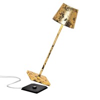 Dimbare, draagbare en oplaadbare tafellamp Poldina met geïntegreerde LED