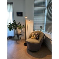 Oplaadbare én dimbare 2-lichts vloerlamp Round Move met geïntegreerde LED