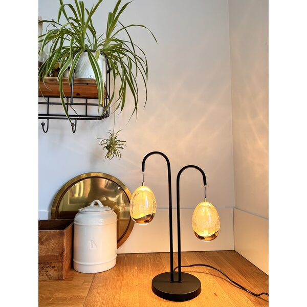 Highlight Dimbare 2-lichts tafellamp Golden Egg met geïntegreerde LED