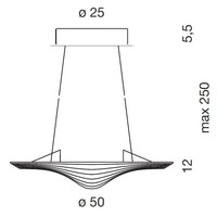 Dimbare hanglamp Sestessa Cabrio met geïntegreerde LED