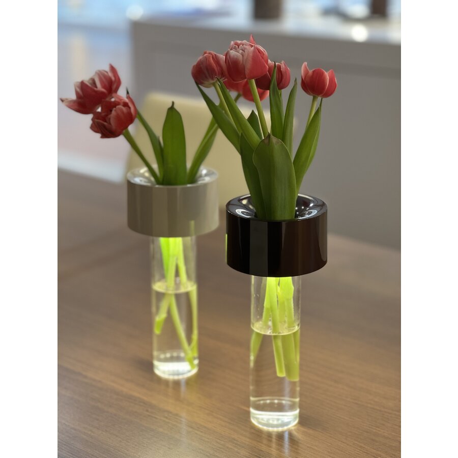 3-staps dimbare en oplaadbare tafellamp Fleur met geïntegreerde LED