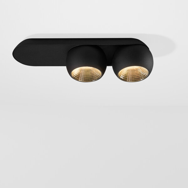 Modular Dimbare, draaibare en kantelbare 2-lichts opbouwspot Marbul met geïntegreerde LED | 2700 K