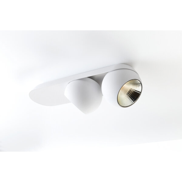Modular Dimbare, draaibare en kantelbare 2-lichts opbouwspot Marbul met geïntegreerde LED | 2700 K