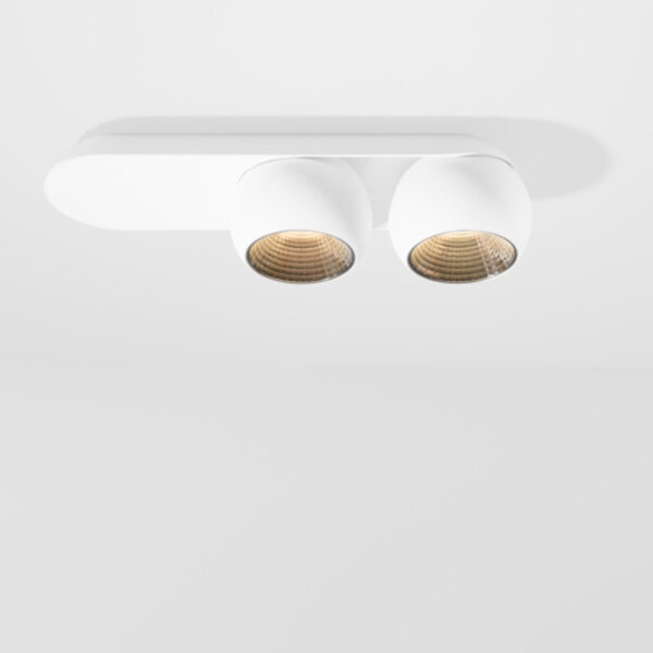 Modular Dimbare, draaibare en kantelbare 2-lichts opbouwspot Marbul met geïntegreerde LED | 2700 K