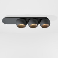 Modular Dimbare, draaibare en kantelbare 3-lichts opbouwspot Marbul met geïntegreerde LED | 2700 K