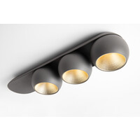 Modular Dimbare, draaibare en kantelbare 3-lichts opbouwspot Marbul met geïntegreerde LED | 2700 K
