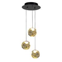 Highlight Dimbare 3-lichts hanglamp Melina met geïntegreerde LED