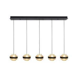 Highlight Dimbare 5-lichts hanglamp Dynasty met geïntegreerde LED