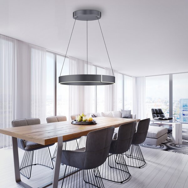 Neuhaus Pure In hoogte verstelbare en dimbare hanglamp Pure E-Clipse met geïntegreerde LED | Ø 70 cm