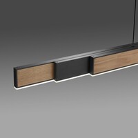Neuhaus Pure In hoogte/lengte verstelbare en dimbare hanglamp Pure Moto-Rise met geïntegreerde LED