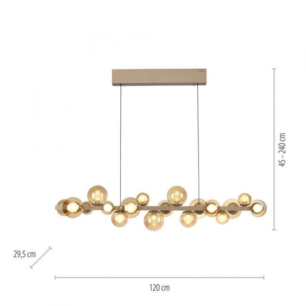 Neuhaus Pure In hoogte verstelbare en dimbare hanglamp Pure E-Popup met geïntegreerde LED