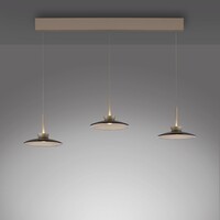 Neuhaus Pure In hoogte verstelbare en dimbare 3-lichts hanglamp Pure Moon met geïntegreerde LED