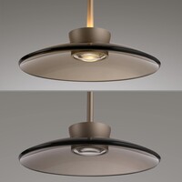 Neuhaus Pure In hoogte verstelbare en dimbare 3-lichts hanglamp Pure Moon met geïntegreerde LED