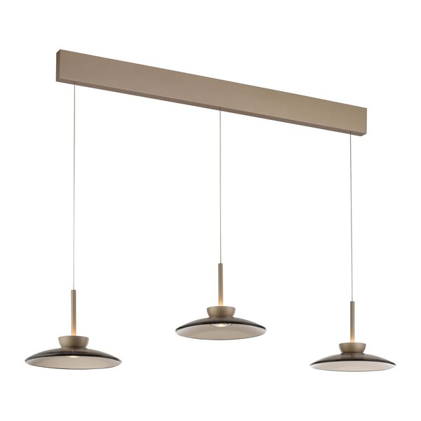 Neuhaus Pure In hoogte verstelbare en dimbare 3-lichts hanglamp Pure Moon met geïntegreerde LED